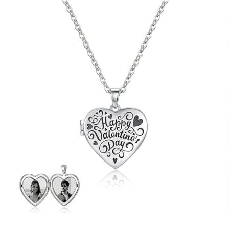 Handcrafted 925 Silver Personalized Heart Photo Locket